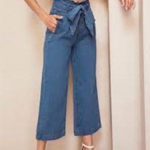 EST. 1946 Denim hi rise wide leg cropped jeans sz8